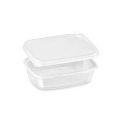 Miska (PP) hranatá průhledná 125ml + víčko [5 x 50 sad]