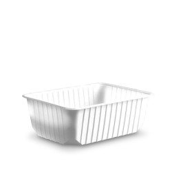 Vanička (PP) hranatá bílá 186 x 133 mm 1000ml [50 ks]