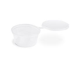 Dresinková miska (PP) s víčkem průhledná Ø70mm 80ml [50 ks]