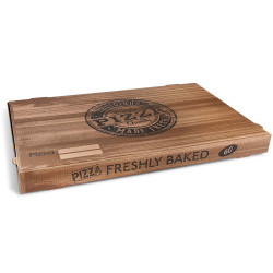 Krabice na pizzu (mikrovlnitá lepenka) G4 kraft s potiskem 60 x 40 x 5 cm [50 ks]