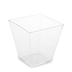 Fingerfood kelímek (PS) hranatý čirý 72 x 72 x 72 mm 230ml [20 ks]