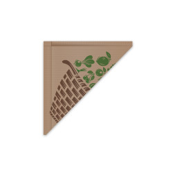 Papírový kornout hnědý 31 x 31 cm `750g` vázaný [10 x 100 ks]