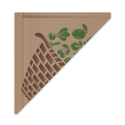 Papírový kornout hnědý 37 x 37 cm `1,5 kg` vázaný [10 x 100 ks]