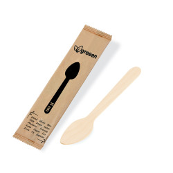 Kávová lžička (dřevo FSC 100%) 11cm jednotlivě balená [100 ks]