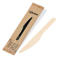 Nůž (dřevo) 16,5cm jednotlivě balený [100 ks]