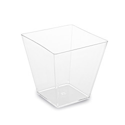 Fingerfood-Becher (PS) eckig glasklar 59 x 59 x 54 mm 100ml [50 St.]