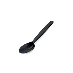 Kaffeelöffel (PP) wiederverwendbar schwarz 13cm [50 St.]
