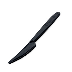 Messer (PP) wiederverwendbar schwarz 18,5cm [50 St.]