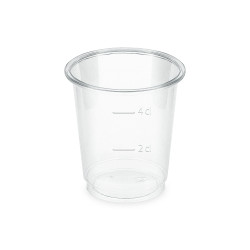 Pohárik (PLA) číry Ø48mm 2cl/4cl [40 ks]