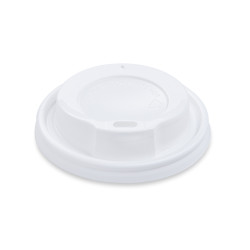 Domdeckel (PS) weiß für Becher Ø80mm [100 St.]
