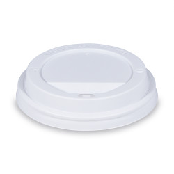 Domdeckel (PS) weiß für Becher Ø90mm [100 St.]