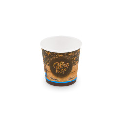 Papierový pohár (FSC Mix/PE) "Coffee to go" Ø62mm 110ml `0,08L/4oz/XS` [50 ks]
