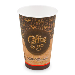 Papierový pohár (PAP/PE) "Coffee to go" Ø90mm 510ml `0,4L/16oz/XL` [50 ks]