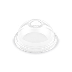 Domdeckel (rPET) mit Öffnung für Becher Ø78mm [50 St.]