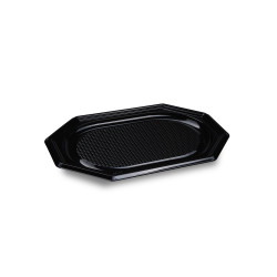 Catering-Platte (rPET) oval schwarz 35 x 24,7 cm [10 St.]