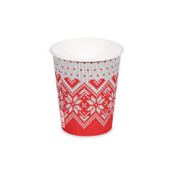 Papírový kelímek (FSC Mix/PE) Zimní období Ø80mm 280ml `0,2L/8oz/M` [50 ks]