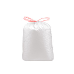 Vrece na odpadky (LDPE) ECONOMY zaťahovacie biele 70 x 100 cm 120L [10 ks]