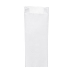 Papírový sáček s bočním skladem bílý 15+7 x 42 cm `3kg` [1000 ks]