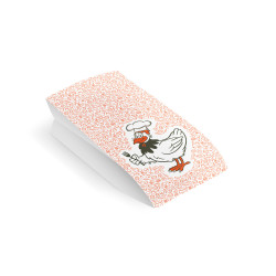 Papierbeutel (PAP/PE) 2-lagig fettdicht für Hähnchen 10,5+5,5 x 24 cm `1/2` [100 St.]