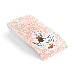 Papierbeutel (PAP/PE) 2-lagig fettdicht für Hähnchen 15+8 x 30 cm `Maxi` [100 St.]