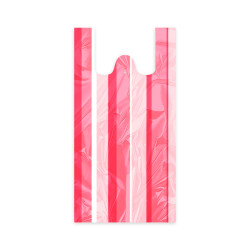 Hemdchen-Tragetasche (HDPE) gestreift 24+11 x 44 cm `4kg` [100 St.]