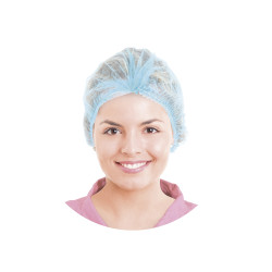 Vlieshaube (PP) blau [100 St.]