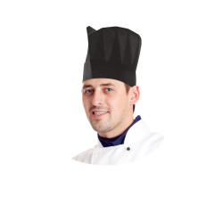 Kochmütze (PAP) schwarz 56-62 x 23 cm [10 St.]