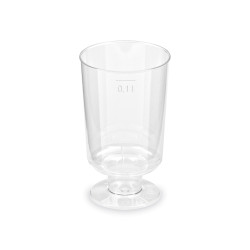 Kelímek krystal (PS) na stopce Ø51mm 0,1L [15 ks]