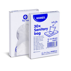 Hygiene-Beutel (HDPE) weiß 8+6 x 25 cm [30 St.]