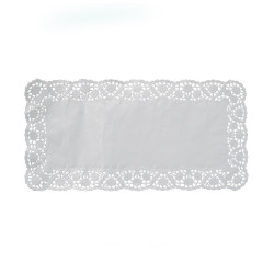 Deko-Tortenspitze (PAP) eckig weiß 38 x 25 cm [6 St.]