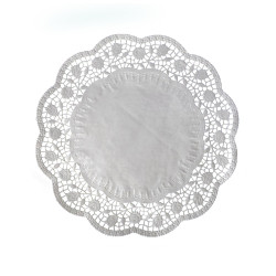 Deko-Tortenspitze (PAP) rund weiß Ø30cm [6 St.]