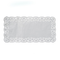 Serwetka dekoracyjna (PAP) prostokątna biała 40 x 30 cm [100 szt]