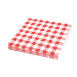 Serviette (PAP FSC Mix) 1-lagig Karo rot 33 x 33 cm [100 St.]