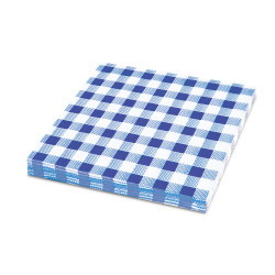 Serviette (PAP FSC Mix) 1-lagig Karo blau 33 x 33 cm [100 St.]