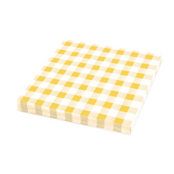 Serviette (PAP FSC Mix) 1-lagig Karo gelb 33 x 33 cm [100 St.]