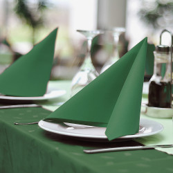 Serviette (PAP-Airlaid FSC Mix) PREMIUM dunkelgrün 40 x 40 cm [50 St.]