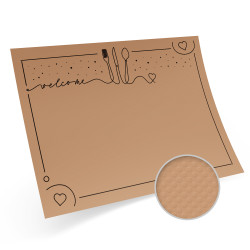 Papierové prestieranie s ražbou "welcome" kraft 40 x 30 cm [200 ks]