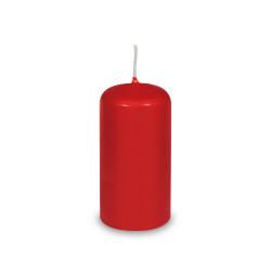 Sviečka valcová červená Ø50 x 100 mm [4 ks]