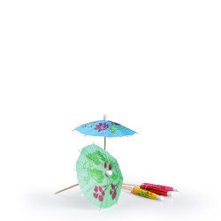 Parasolka papierowa (drewno FSC 100%/PAP) różne kolory Ø10 x 10 cm [144 szt]