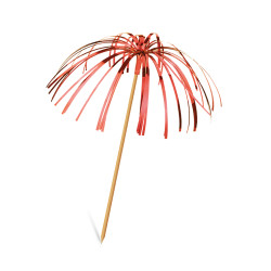 Wykałaczka dekoracyjna (drewno FSC 100%/PE) Foliowa palma różne kolory 22,5cm [6 szt]