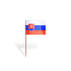 Wykałaczka dekoracyjna (drewno FSC 100%/PAP) Flaga SK 7cm [50 szt]