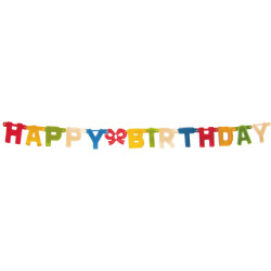 Girlanda (PAP/ALU) "HAPPY BIRTHDAY" 11cm x 1,5m [1 ks]