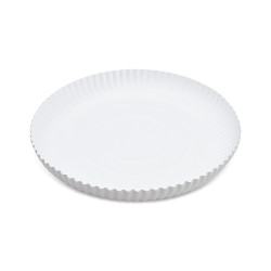 Papírový talíř (PAP-Recy) hluboký bílý Ø26cm [50 ks]